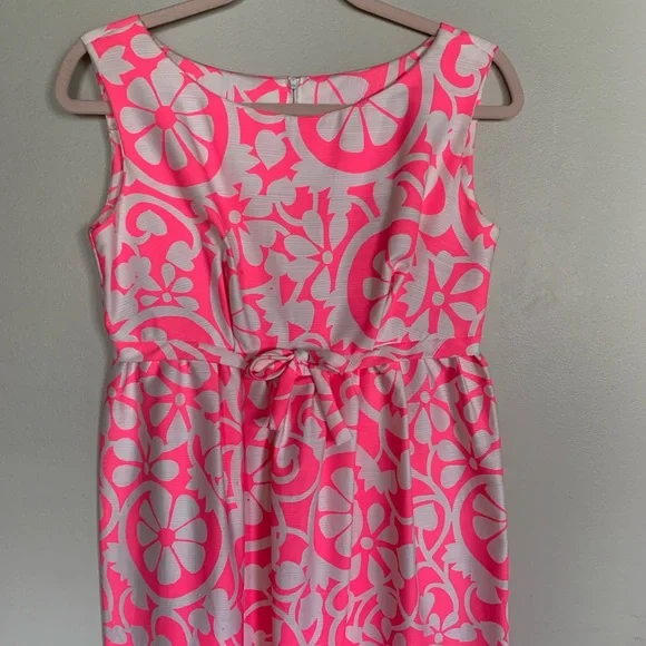 SOLD 🛑 Vintage | 1960’s Hawaiian Textured Cotton Maxi Dress Cotton Pink Floral - Picture 3 of 9